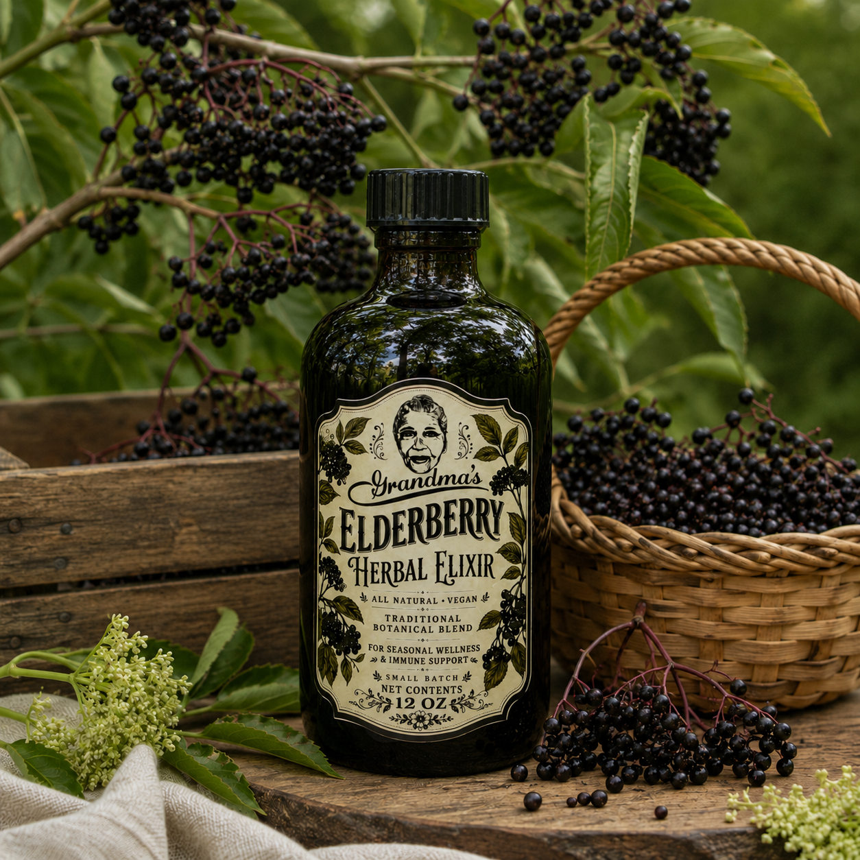 Grandma's Elderberry Kids Herbal Elixir