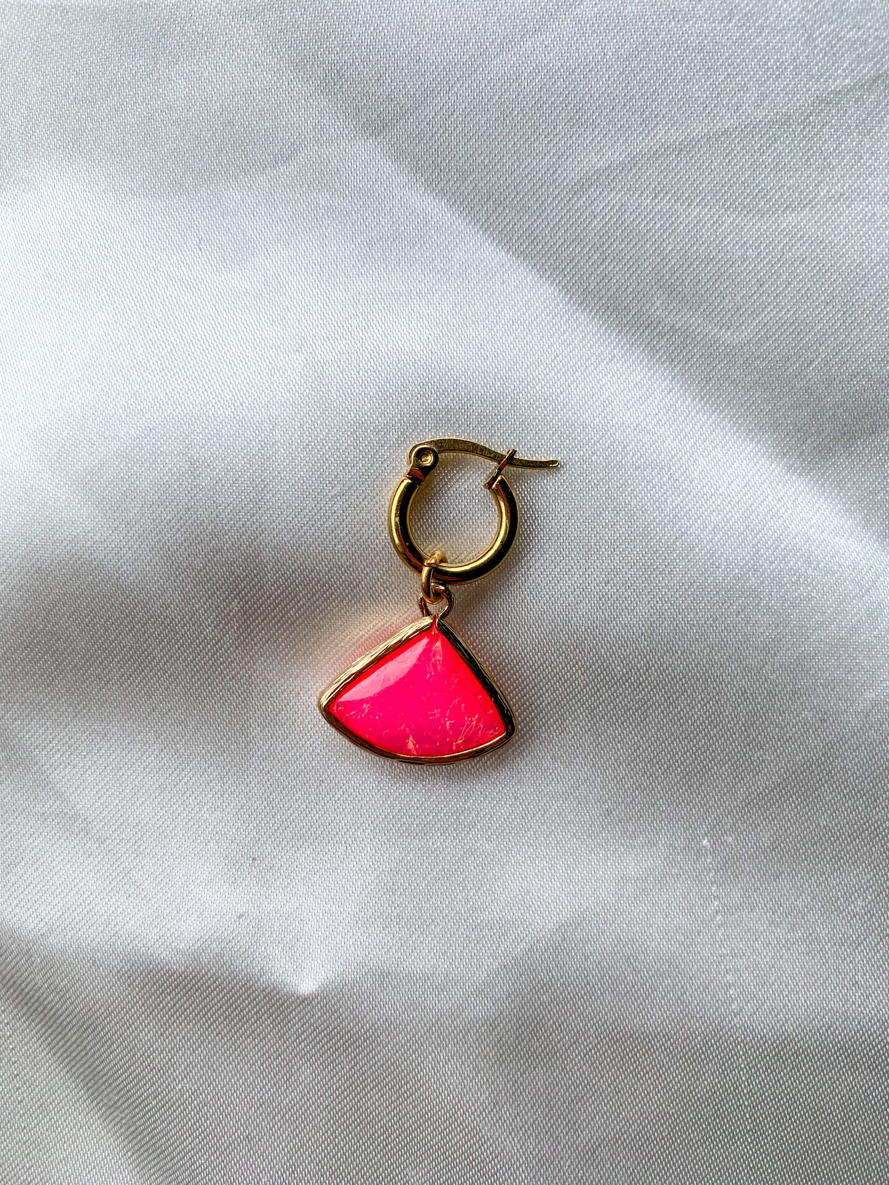 Creolen hoops Neon pink