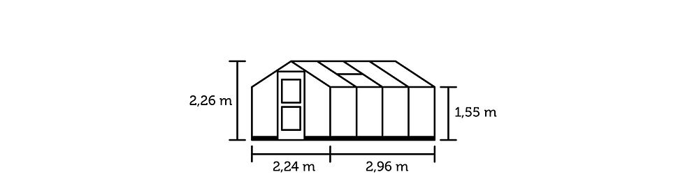 Thumbnail: Tuinkas Compact 6,6 antraciet 3 mm veiligheidsglas
