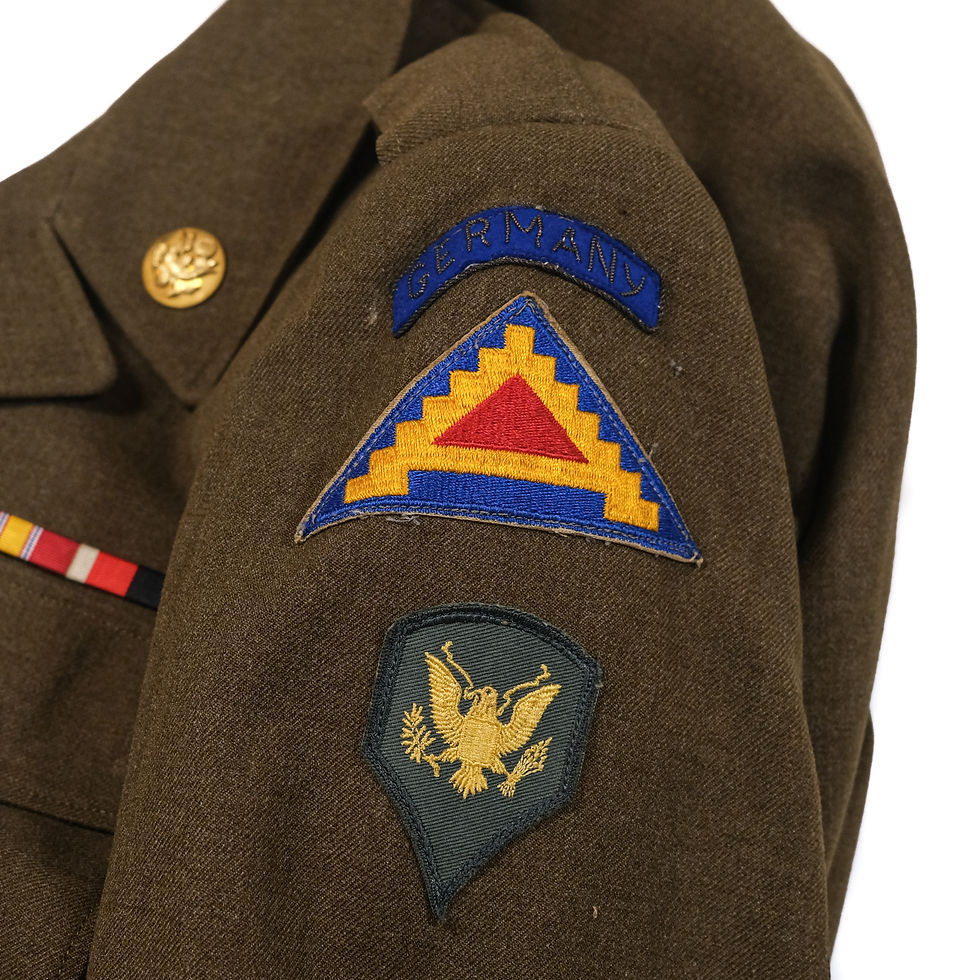 Thumbnail: US, Occupation Era, 7th Army E4 Ike Jacket (w/ Ribbon Bars, Bullion Insignia)