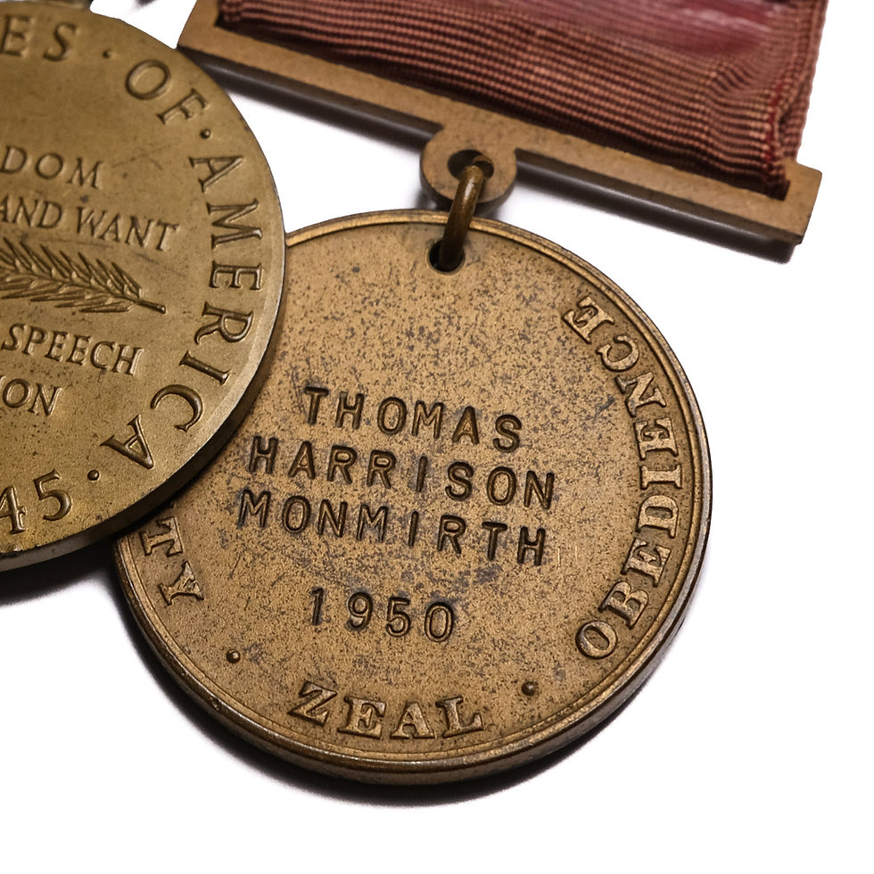 Thumbnail: US, WWII & Occupation Era Medal Bar (4 Position, Named)