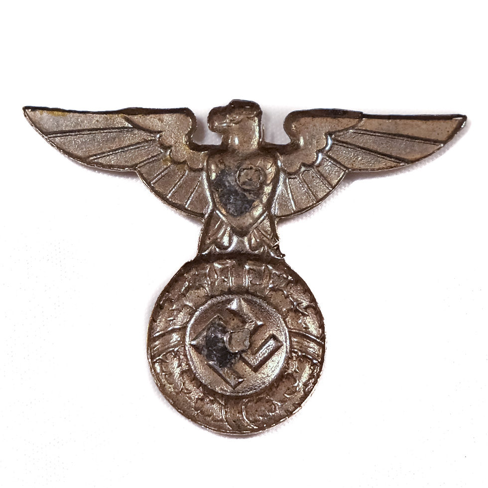 Thumbnail: Pre-WWII German SA/SS Political Cap Eagle (No Prongs)