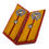 Thumbnail: People's Army, Infantry Collar Tabs (2nd Lieutenant)