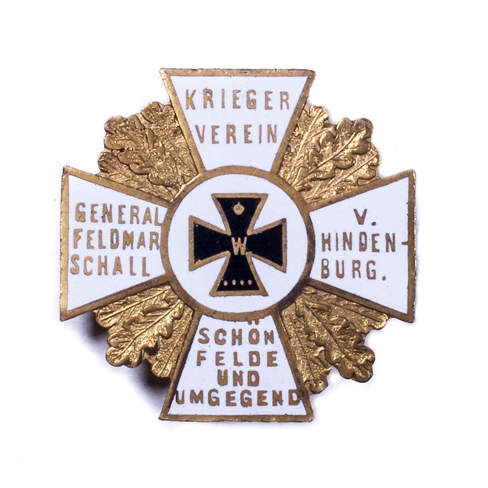 WWI German Veterans Badge (Schönfeld)