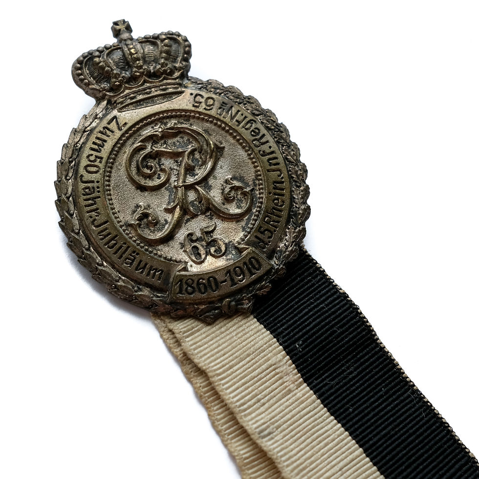 Thumbnail: Pre WWI German, 5. Rheinisches Infanterie-Regiment 65 Badge (1860-1910)