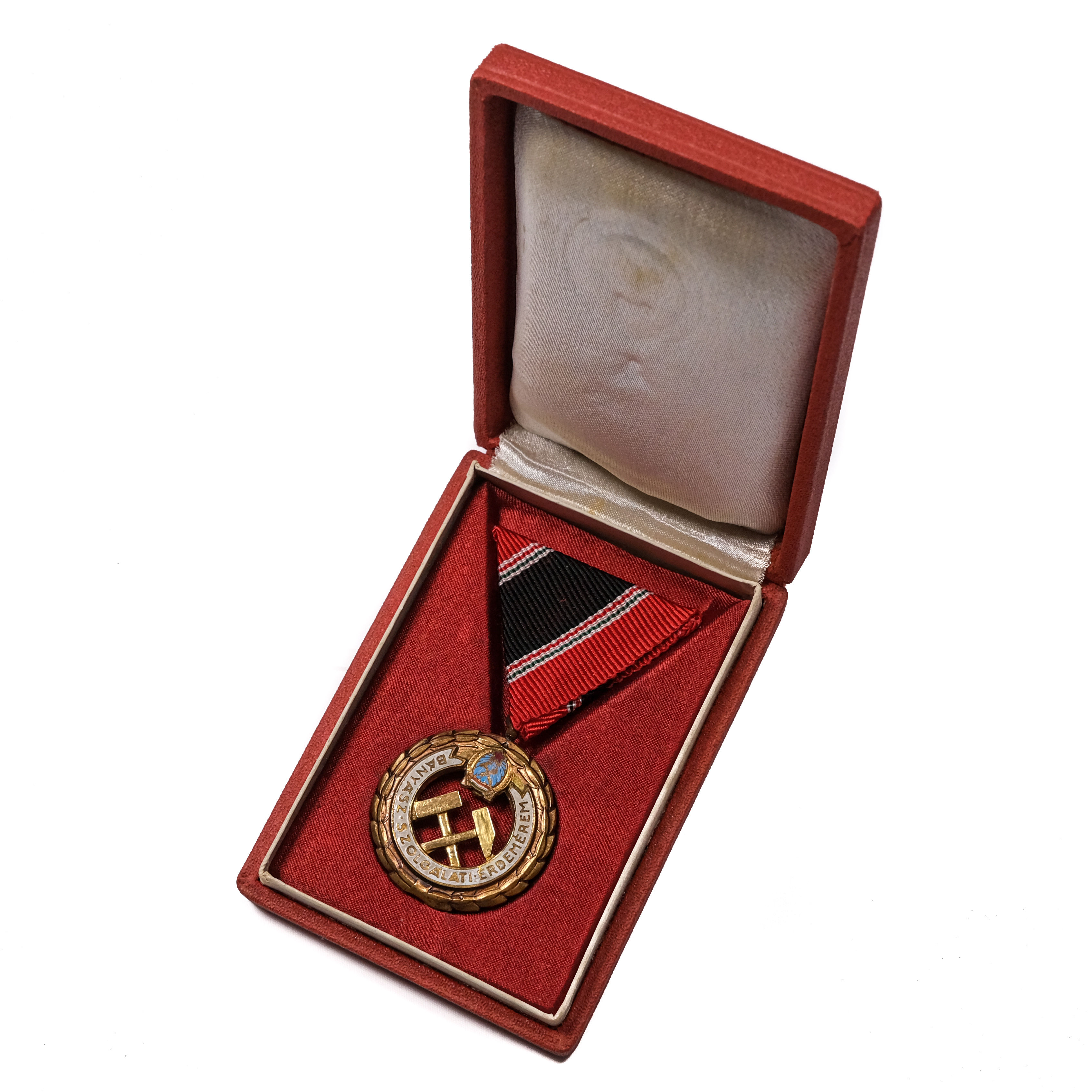 Hungarian Medal for Mining Merit, 3rd Class - Bronze (Cased)