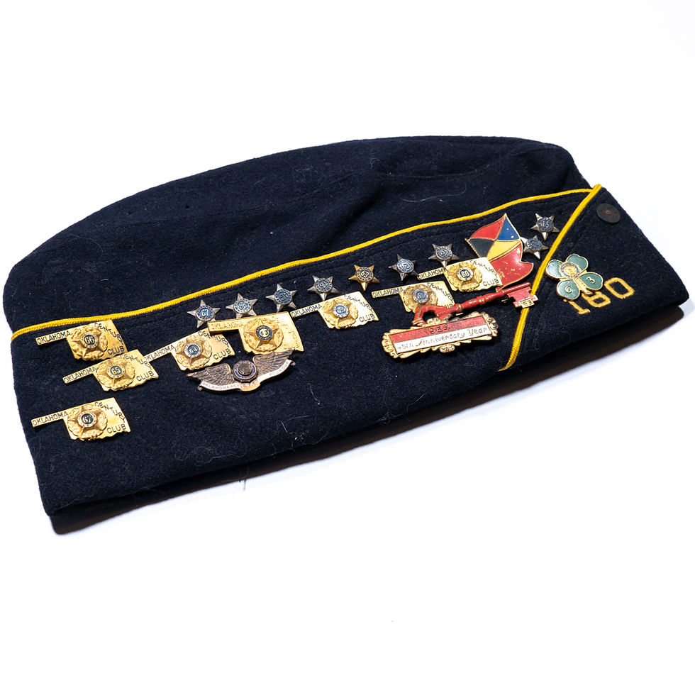 Thumbnail: US American Legion Commander's Garrison Cap (Post 180 - Hartshorne, Oklahoma)