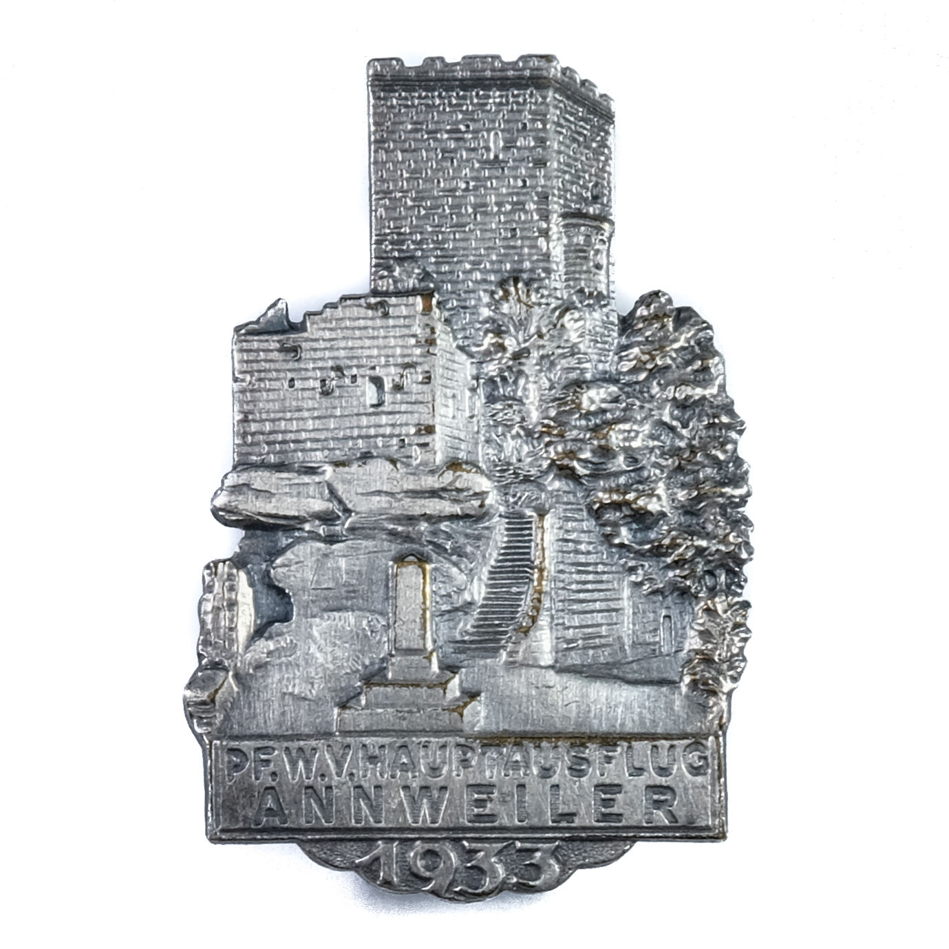 Pre-WWII German "Pf.W.V. Hauptausflug Annweiler 1933" Badge (F. Mannheim)