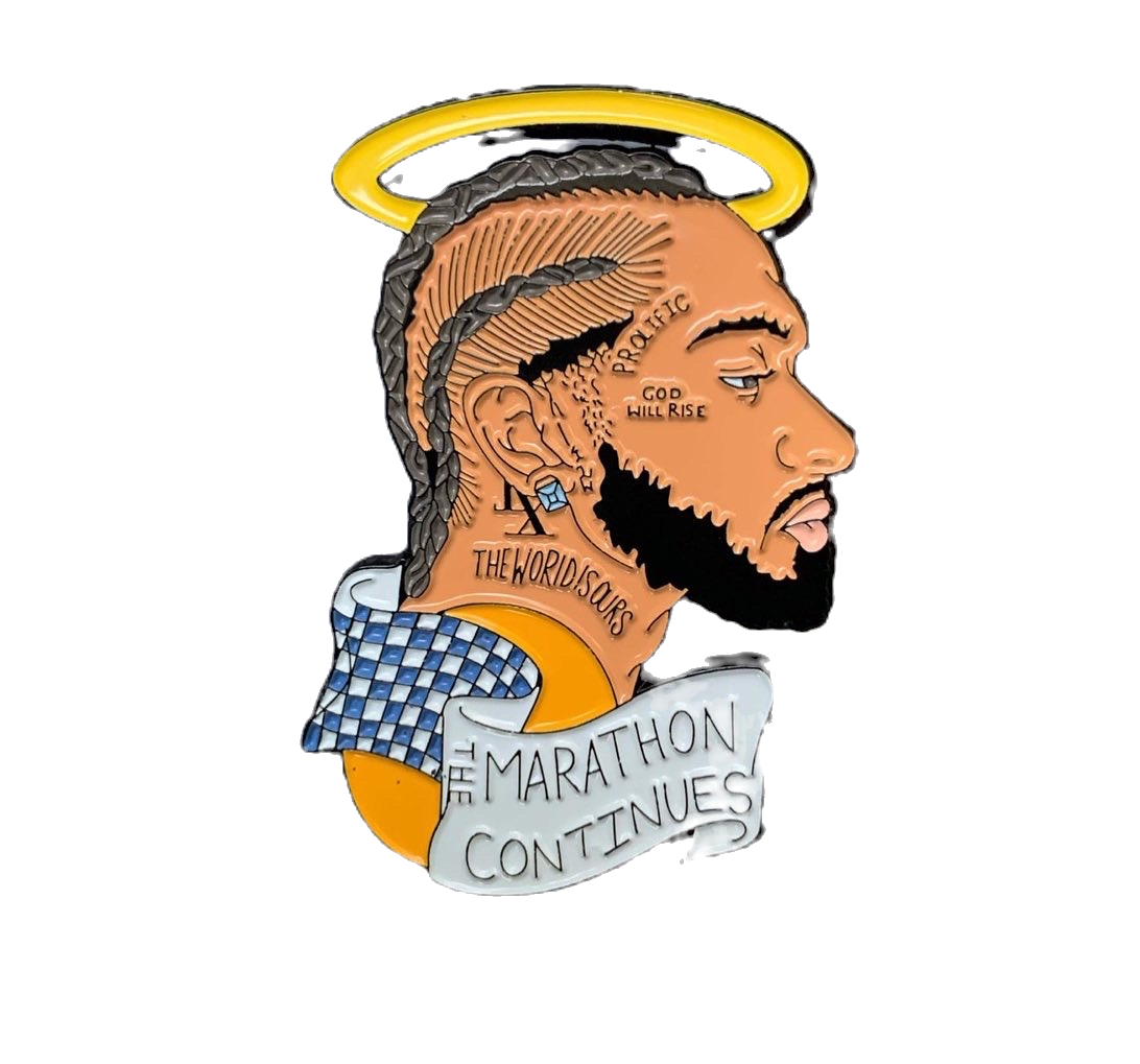 RIP Nispey Hussle SAYLESSCUSTOM Pin