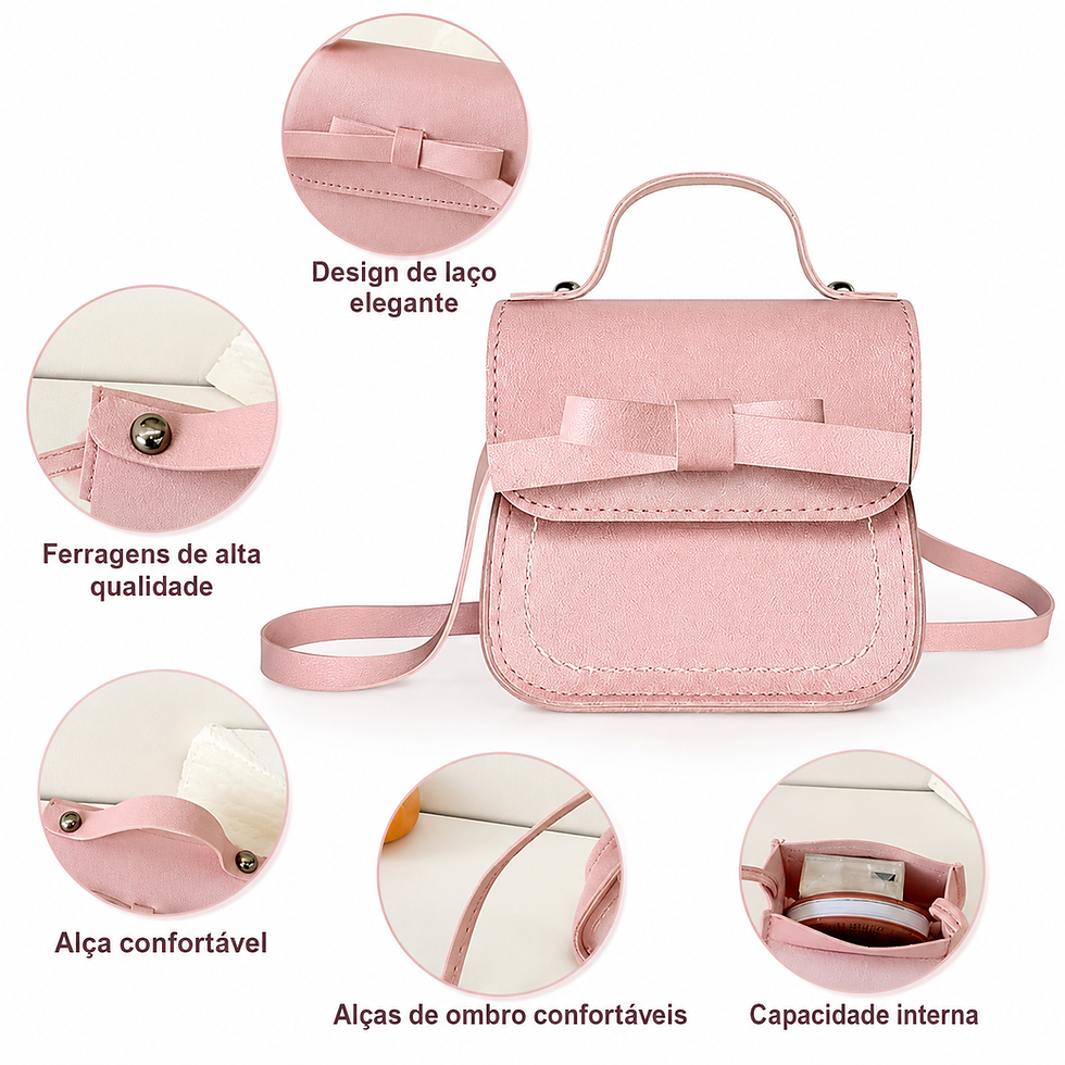 Miniatura: 🎀 Bolsa Infantil Luxo com Laço