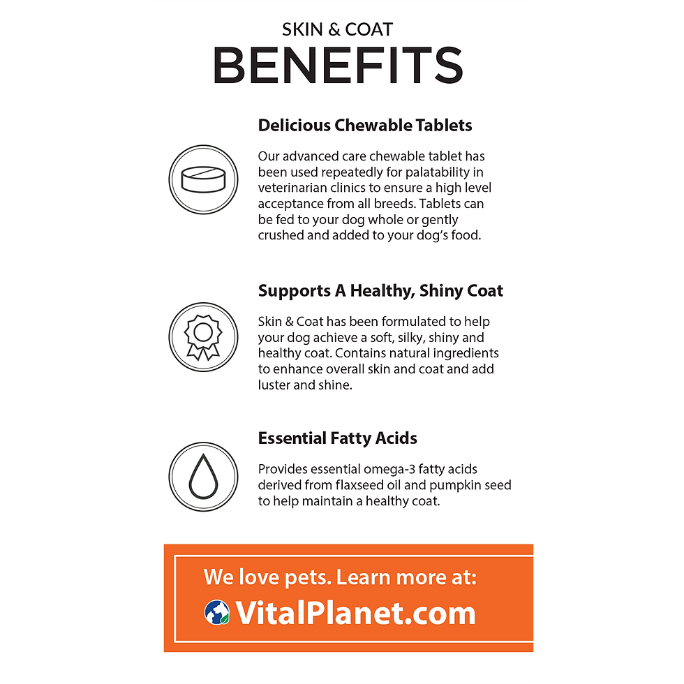 Thumbnail: Vital Planet Skin & Coat Chewable Tablets