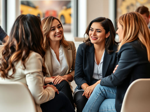 Confident diverse women leaders sitting together in a modern office, symbolizing courage and overcoming gender bias at work.