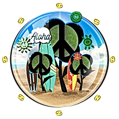 A large family of underwater peace signs.  No boundaries picture day.