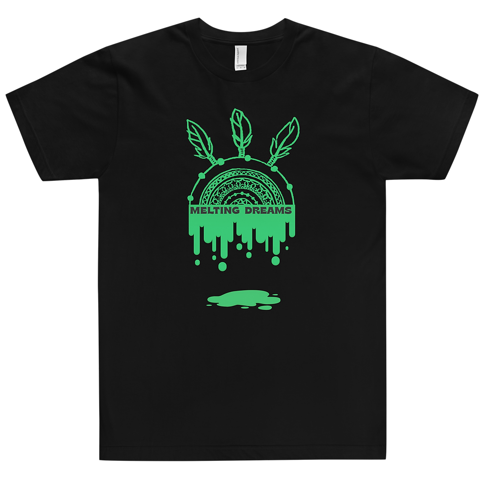 Black t-shirt front print