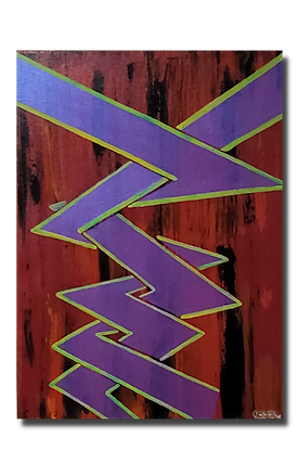 Zig-Zag canvas painting