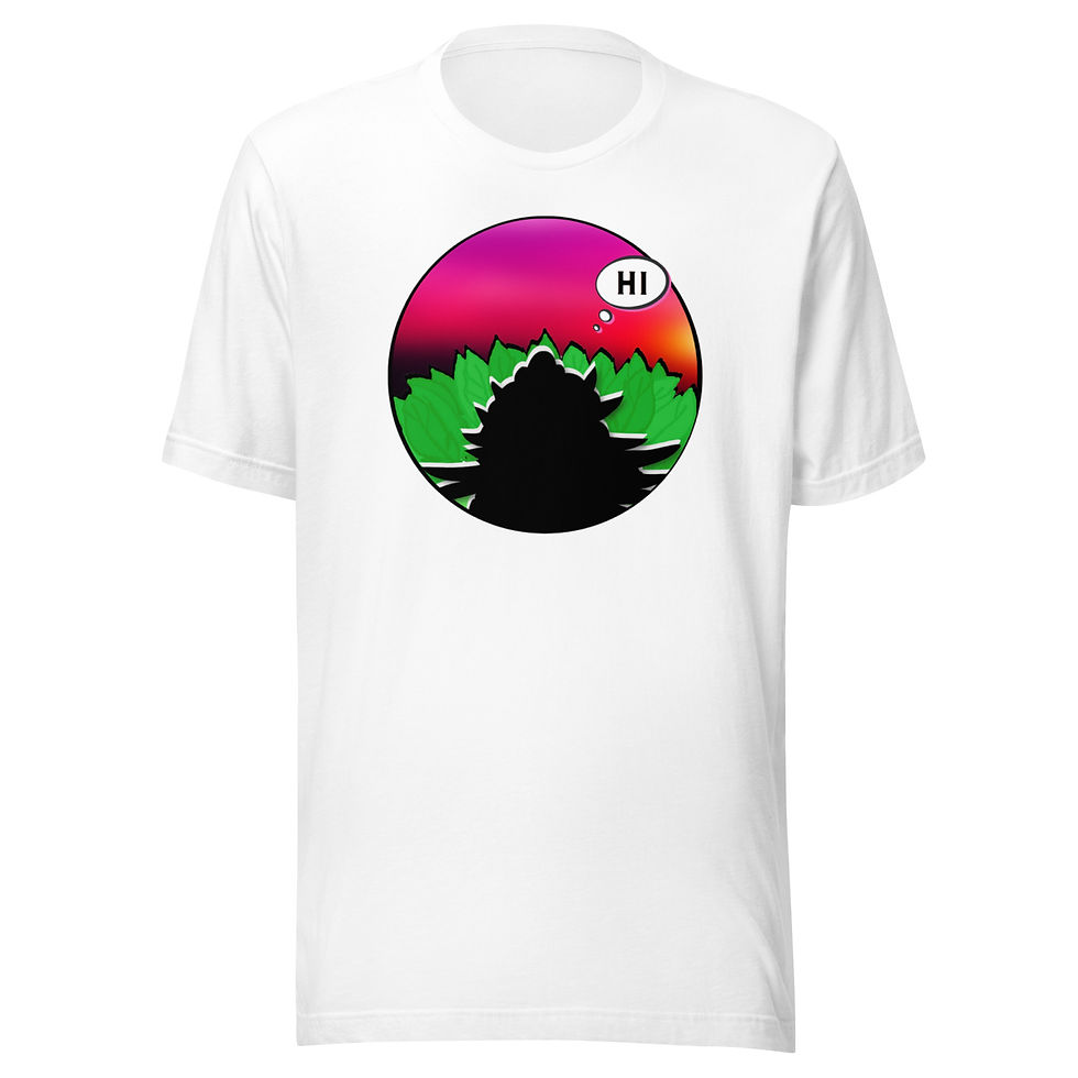 White t-shirt front print