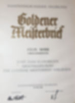 Meisterbrief in Gold