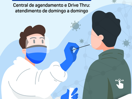 Drive thru atendimento de domingo a domingo.