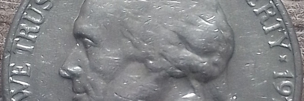 Thumbnail: 1974 Jefferson Nickel with Nose Point Splitted and Lettering Of "E-Pluribus " 