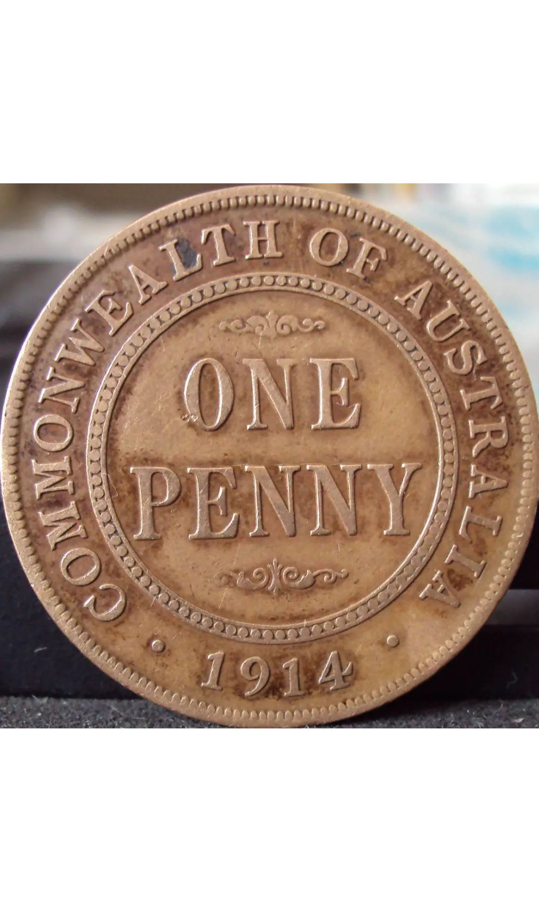 1914 Rare Australian Penny -(EF)-720 000 Minted