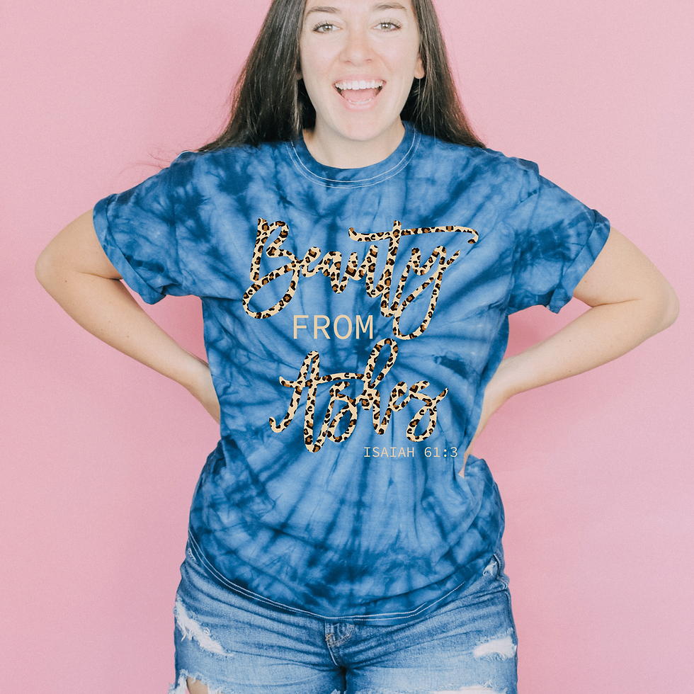 Thumbnail: Beauty From Ashes Isaiah 61:3 Christian Inspirational T Shirts Bible Verse Tee