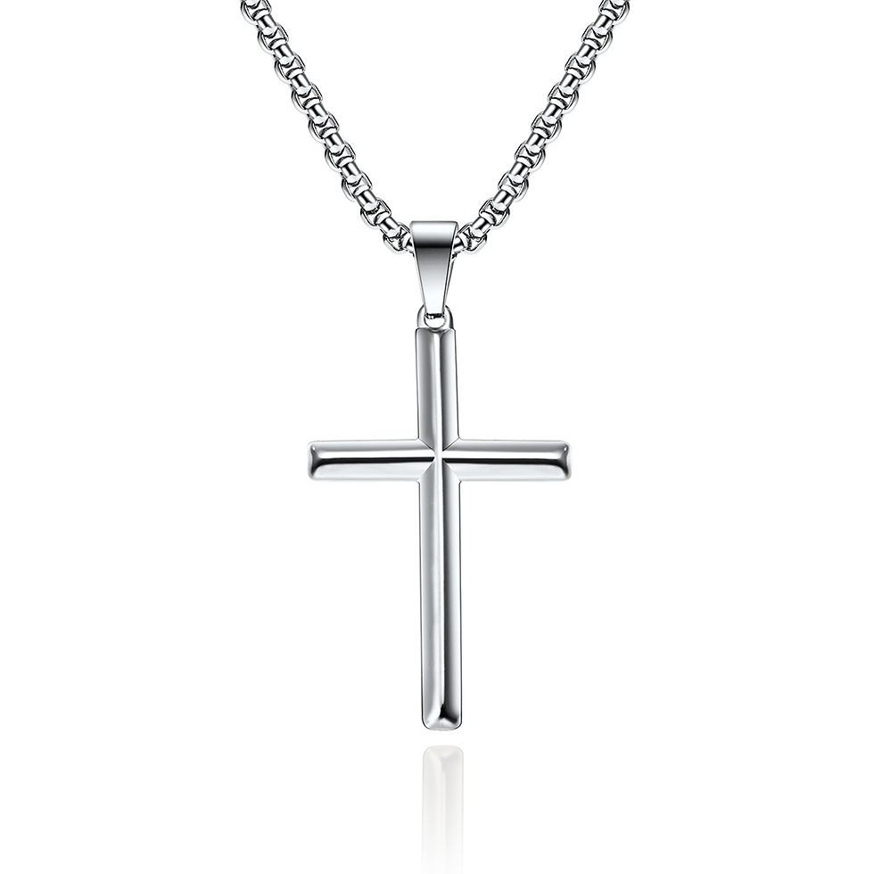 Thumbnail: European and American Style Vintage Titanium Steel Bible Religious Diamond