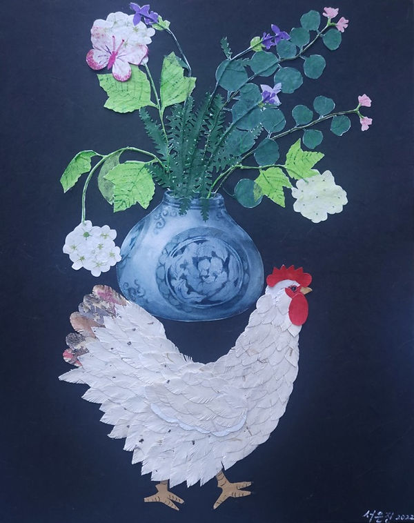 Jinny SUH, Alone, 65.1x50cm, Korean paper on canvas, 2022.