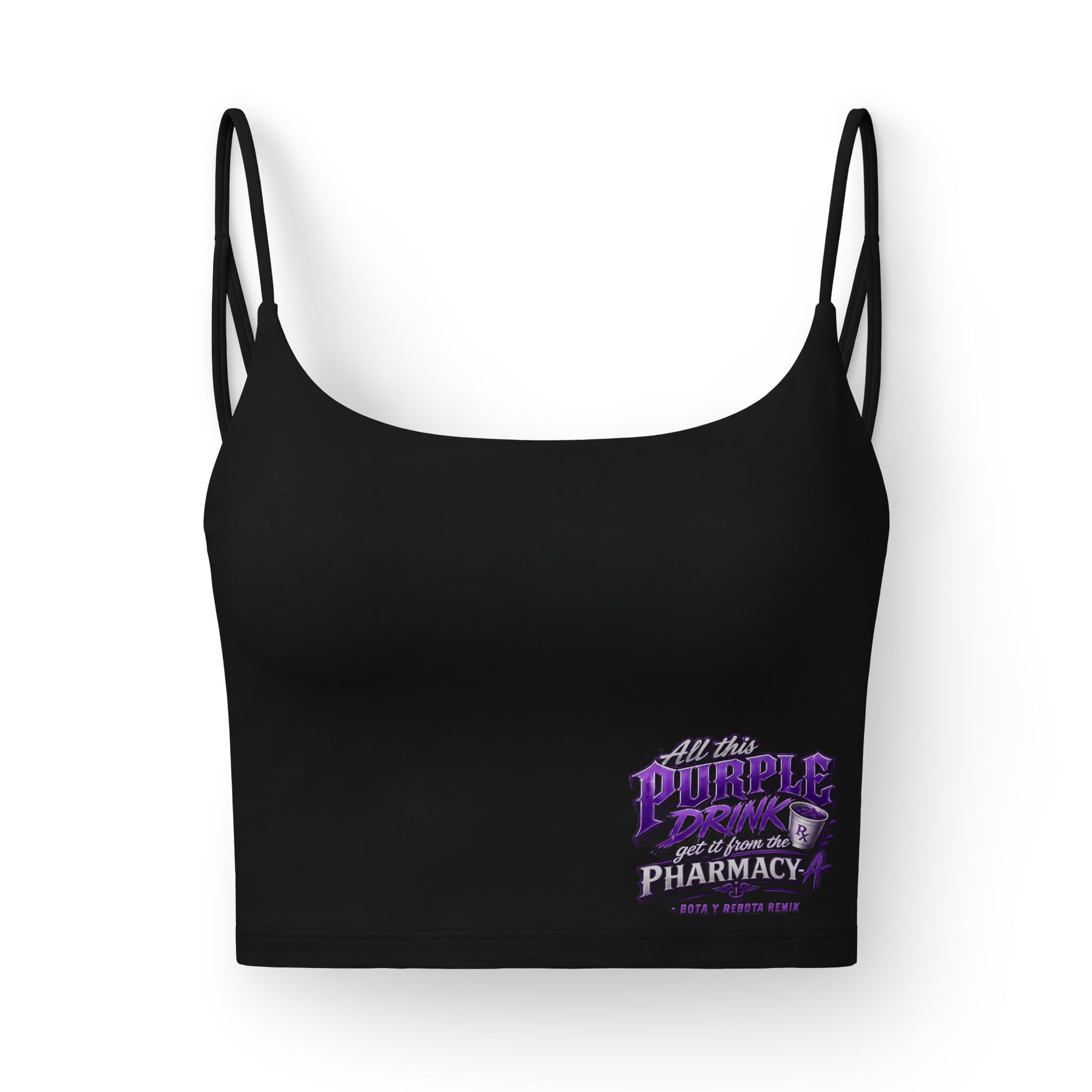 Luxe Crop Top — "All This Purple Drink" Graphic