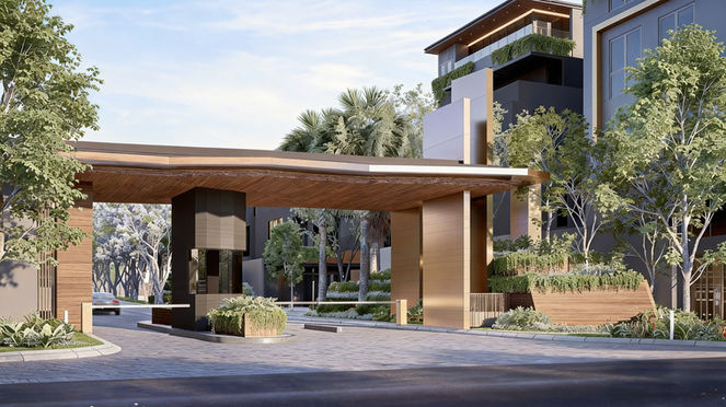 Entrance of a gated and guarded community at Dengkil