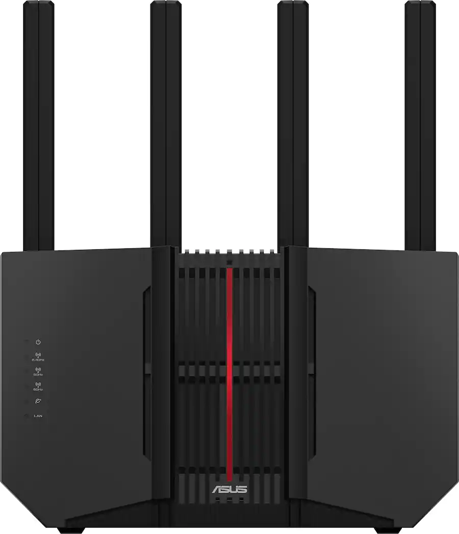 ASUS RT-BE92U Wi‑Fi 7 router front view