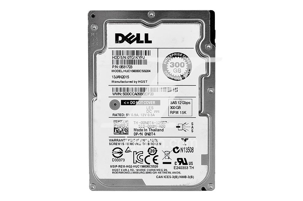 Thumbnail: Dell 0N0T4 300GB 15K SAS 12G 2.5" SFF Internal Hard Drive