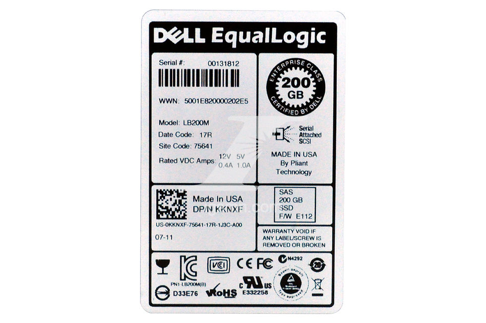 Thumbnail: Dell KKNXF 200GB 3Gbps 2.5" EqualLogic SAS SSD Internal Solid State Drive