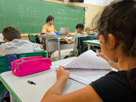 Alunos escola municipal