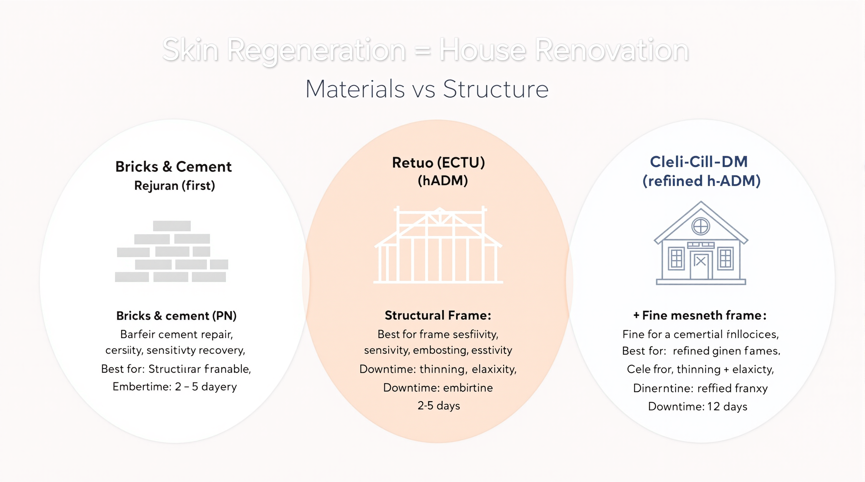 Infographic: Materials vs Structure — Rejuran vs Retuo vs Cele-DM