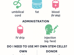 An illustrated guide on stem cell therapy from collection type to administration methods