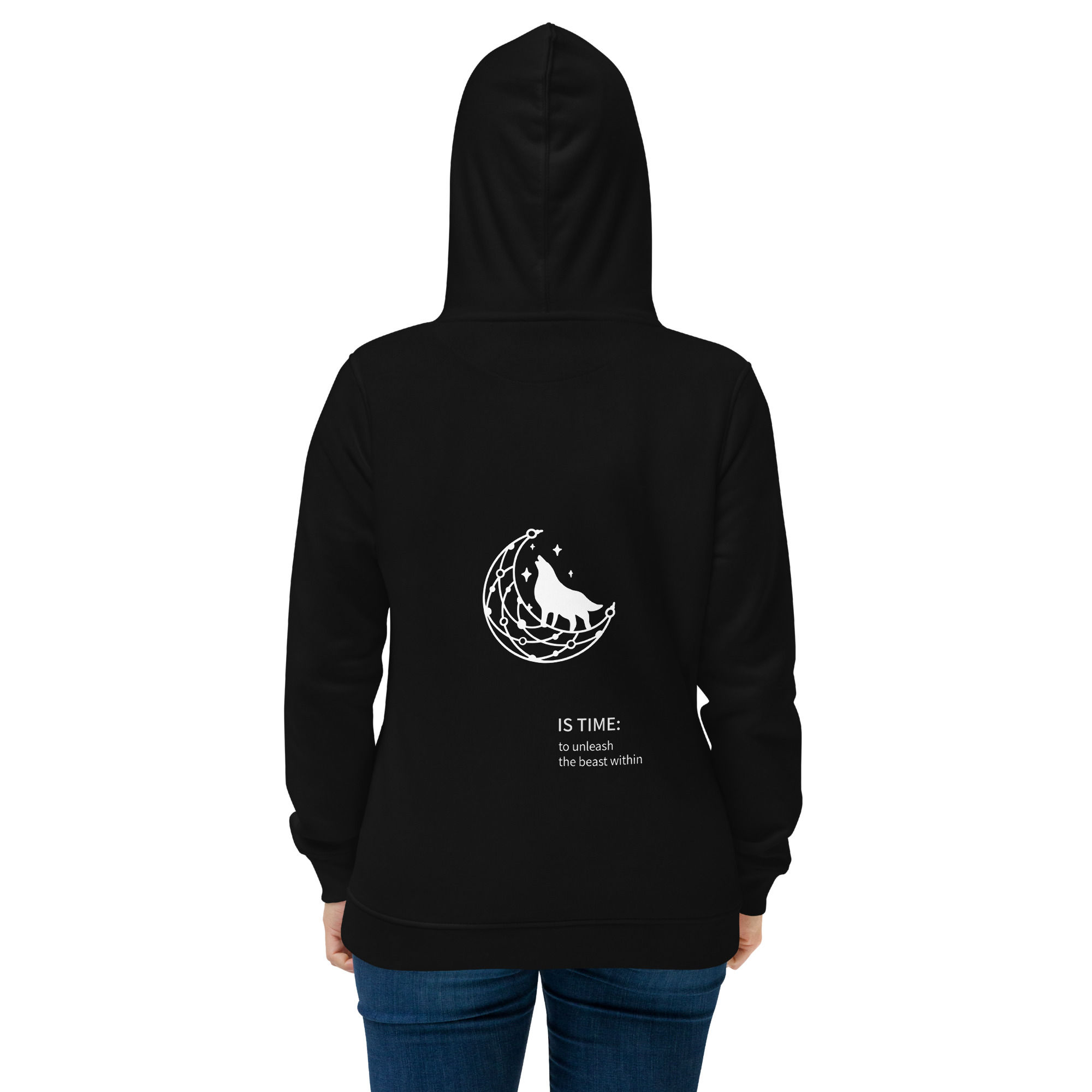 Women's eco fitted hoodie Is time 