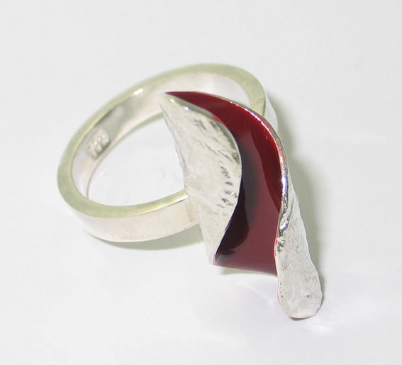 Thumbnail: RT02: Silver and Enamel Ring.