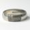 Thumbnail: D Shaped Palladium Fingerprint Wedding Rings
