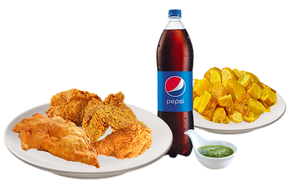 Pollo broaster gratis gaseosa 1.5 Lts.pn