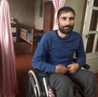 Argishti Miqayelyan im Rollstuhl