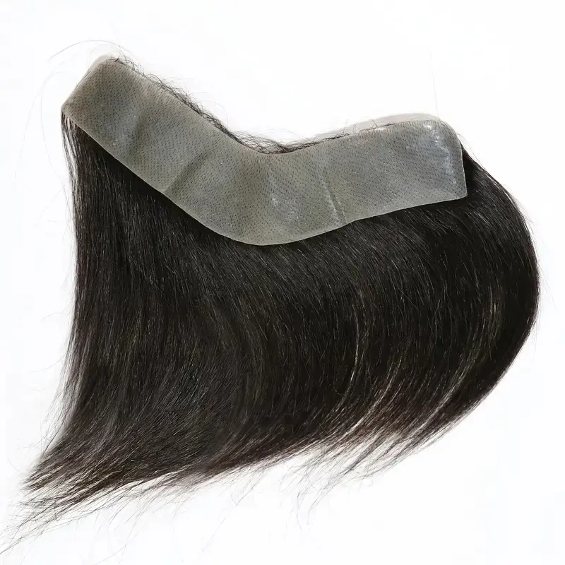 Thumbnail: Hotsale 100% Human Hair Piece Men Topper  v Loop Super Thin Skin PU Front Line
