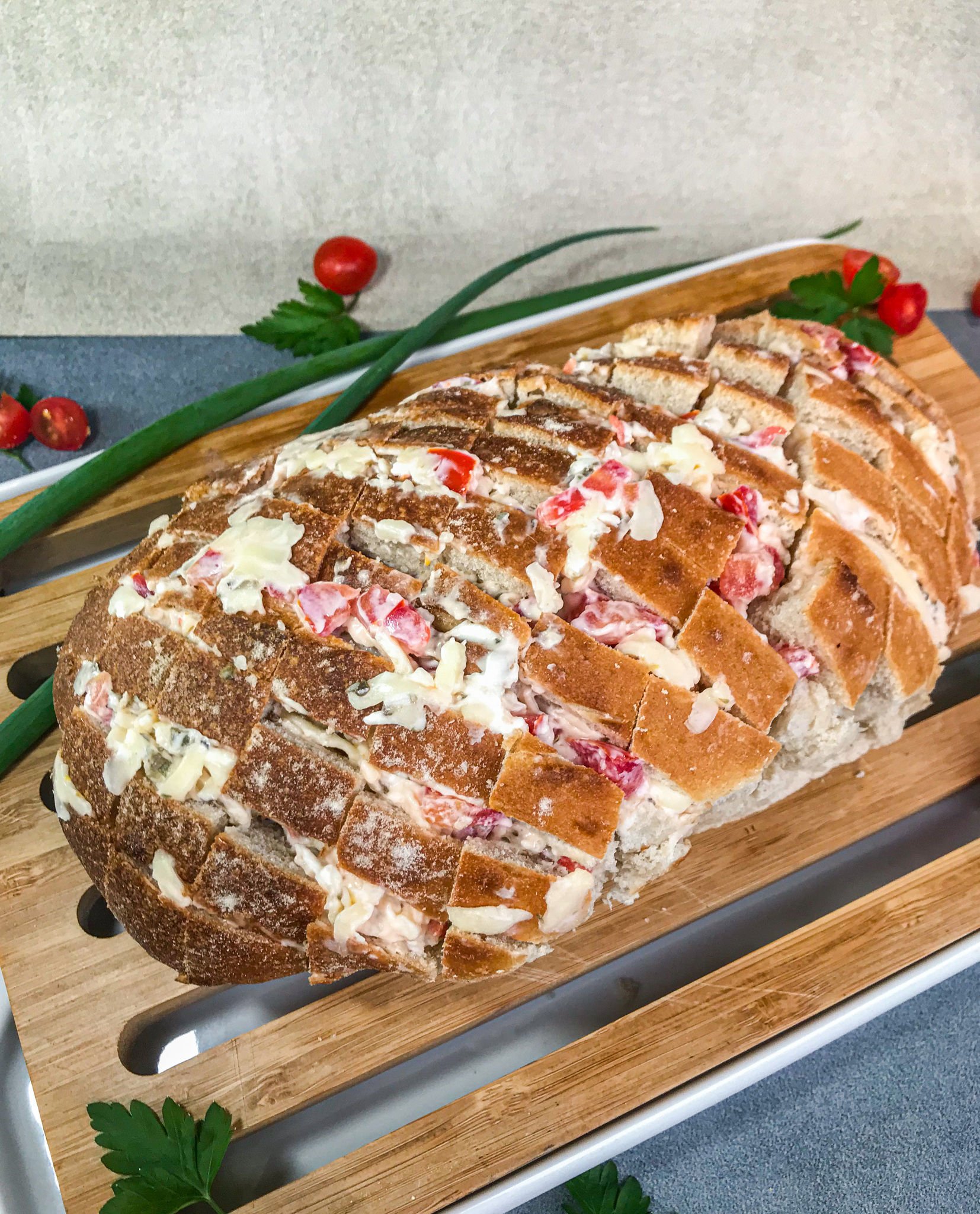 Pão italiano recheado