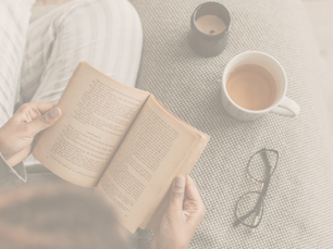 woman reading book