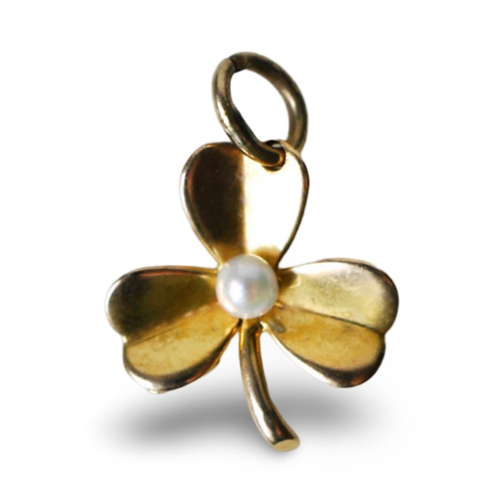 15ct Gold Clover Pendant