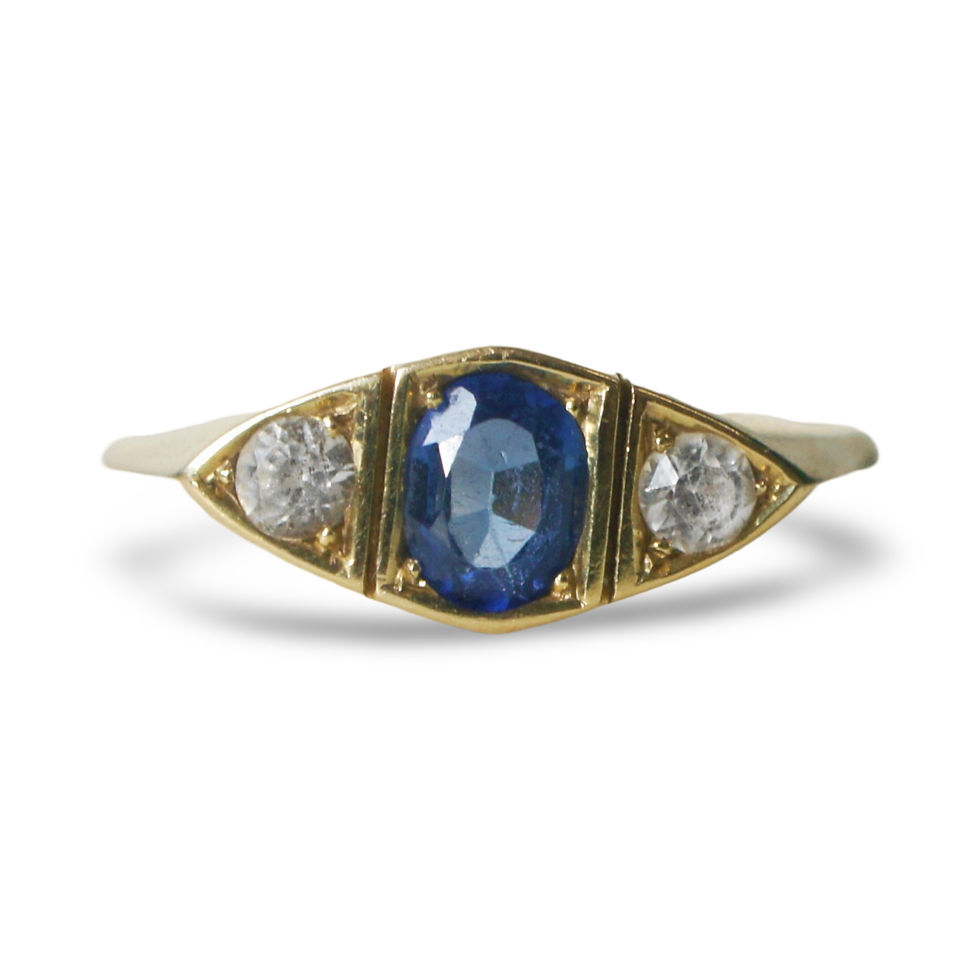 Polish Assay Sapphire Ring