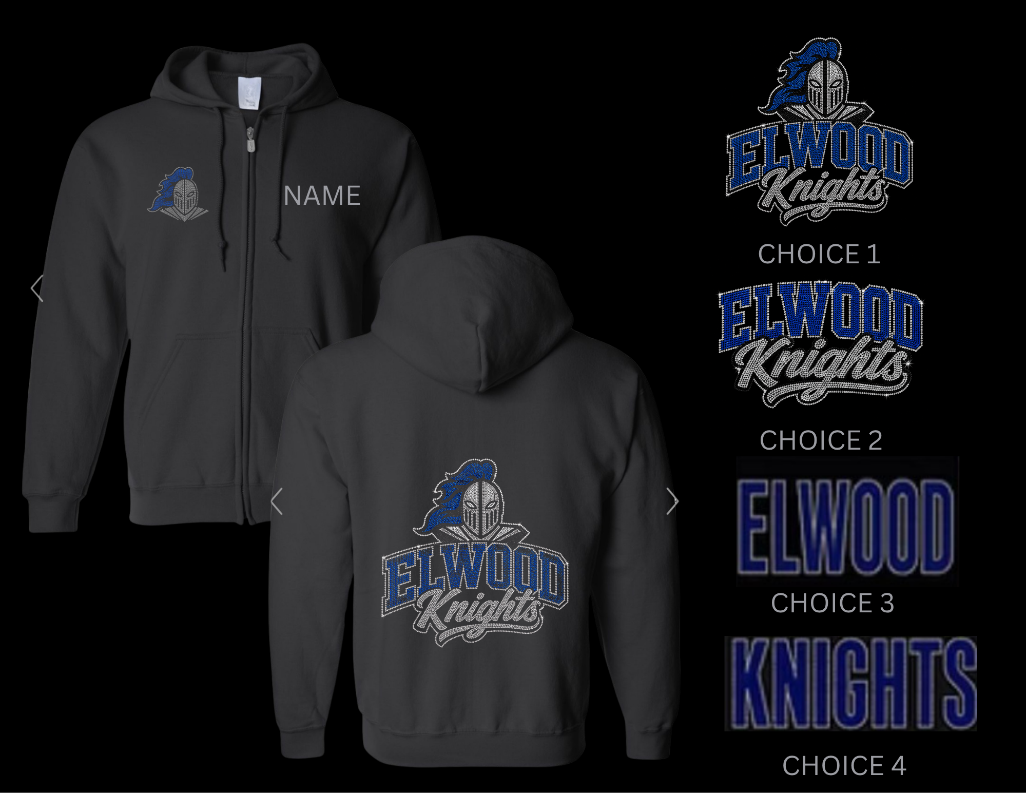 ELWOOD RHINESTONE Zip Up