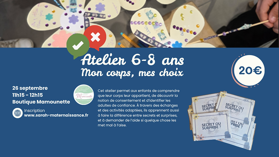 Atelier 6-8 ans Mon corps, mes choix