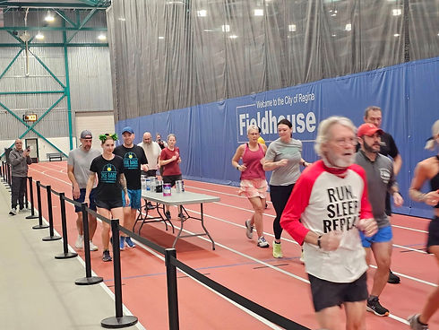 Runners, running at the lost our marbles race in regina