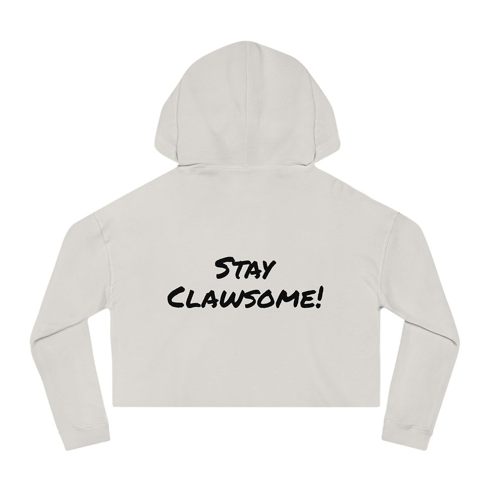 Thumbnail: Stay Clawsome Cropped Hoodie - Lightweight 