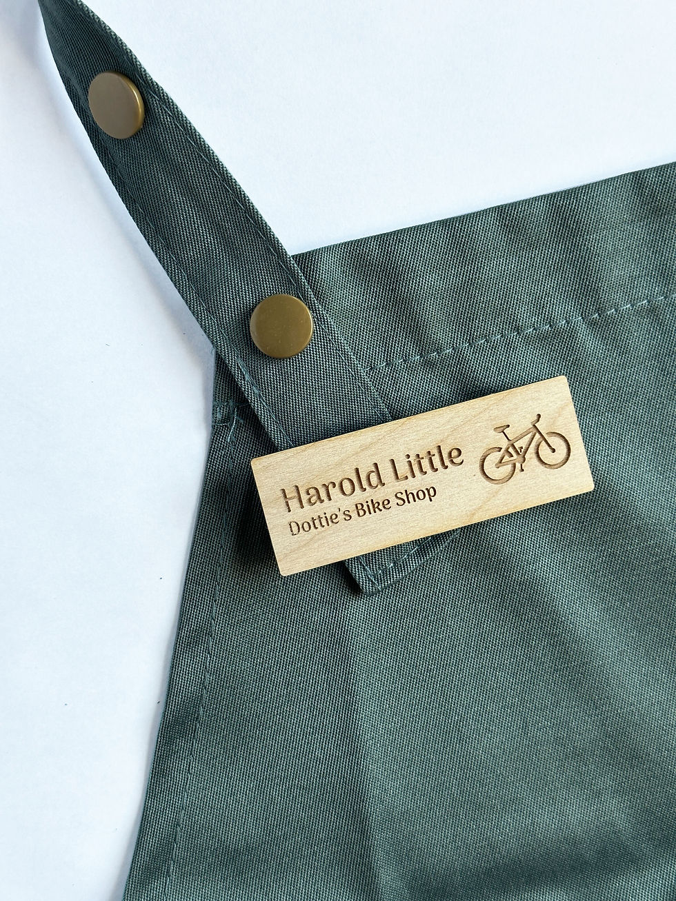Thumbnail: Natural Wood Name Tag with Laser Engraving
